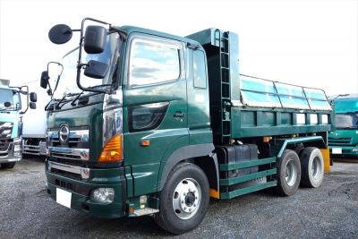 ﾎﾞﾃﾞｰまっ平ら土砂ﾀﾞﾝﾌﾟ日野2ﾃﾞﾌ10t車　ﾘﾀｰﾀﾞ380ps